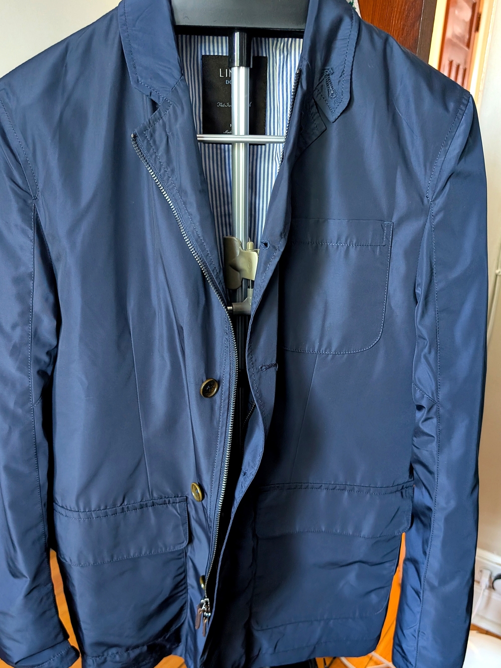 Lincs DC&CO Navy Lightweight Zip & Button Jacket